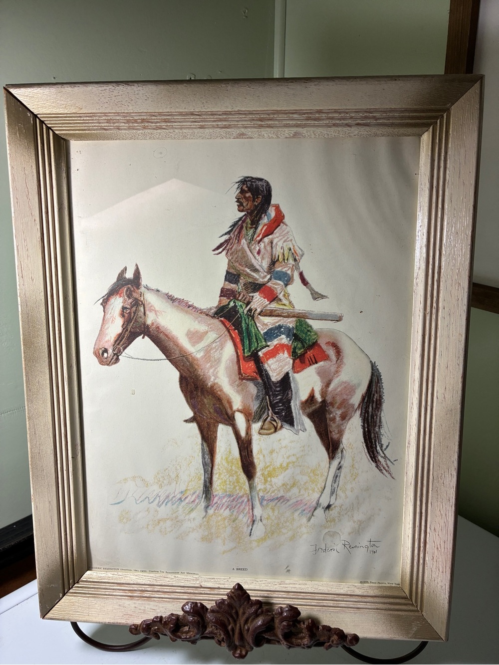 A Breed Fredric Remington Chromolithograph, circa 1956